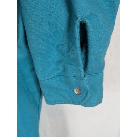 Vintage Five Brothers Flannel Shirt Blue Men's Size Large Neck 16 - 16 1/2 - Picture 13 of 14